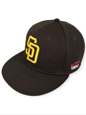 San Diego Padres Hat Yellow Logo Brown Baseball Cap Adjustable Team MLB OC Sport